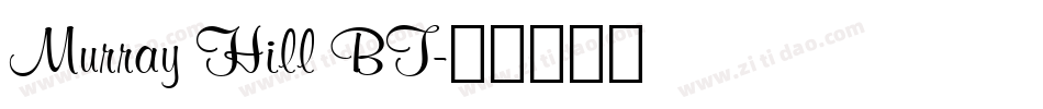 Murray Hill BT字体转换